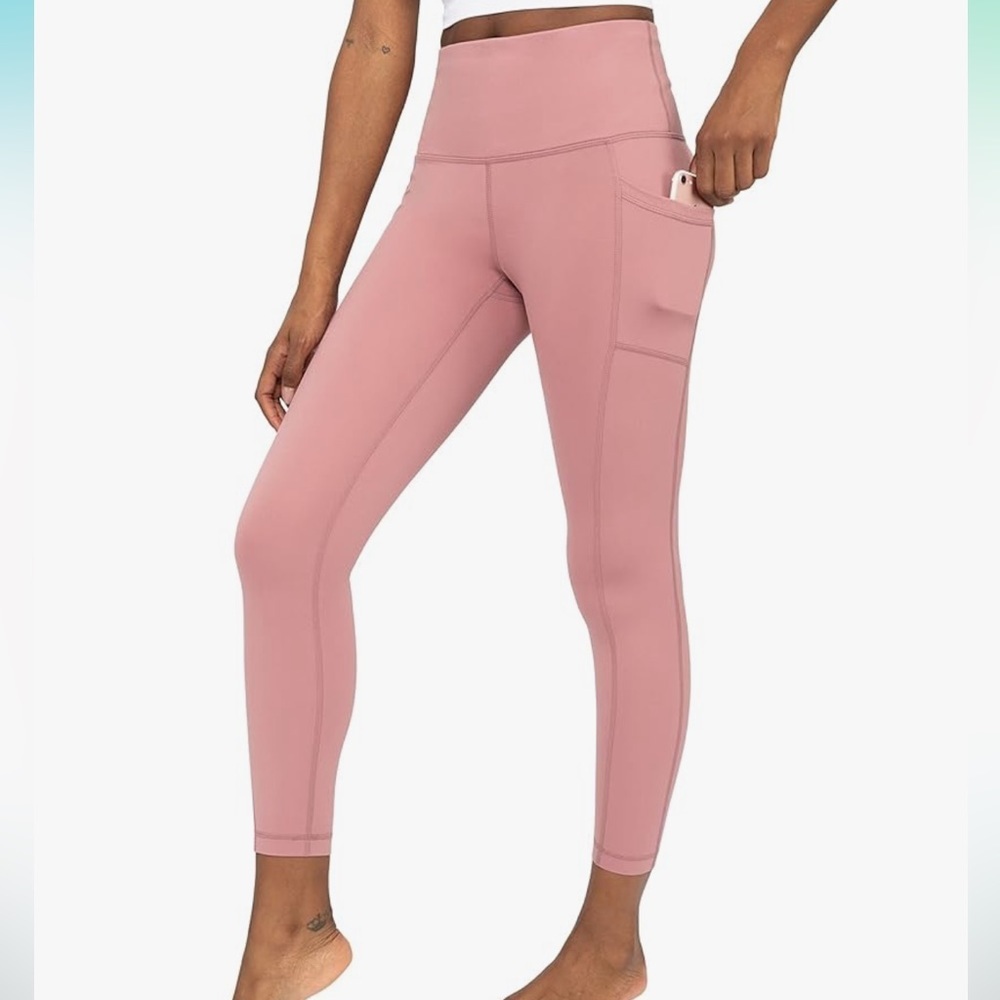 Yogalicious Pink High-Rise Pocket Leggings